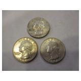 3 1964 WASHINGTON QUARTERS