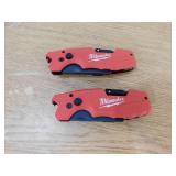 (2) Milwaukee Fastback Knives