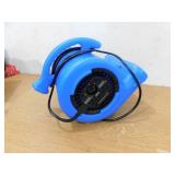 B-Air 1/4 HP Air Mover Blower Fan for Water Damage Restoration Carpet Dryer Floor Home and Plumbing Use in Blue