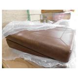 Signature DESIGN BY ASHLEY Carianna Brown Leather Match Rectangle Accent Ottoman