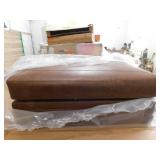 Signature DESIGN BY ASHLEY Carianna Brown Leather Match Rectangle Accent Ottoman