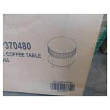 LOVMOR Farmhouse Fluted Coffee Table With Storage And Flip Top Lids Rustic Brown Center Table