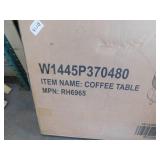 LOVMOR Farmhouse Fluted Coffee Table With Storage And Flip Top Lids Rustic Brown Center Table