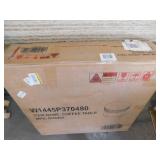 LOVMOR Farmhouse Fluted Coffee Table With Storage And Flip Top Lids Rustic Brown Center Table