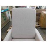 TAYLOR + LOGAN 27.5 W Cream Traditional Upholstered Slim Wingback Recliner with Accent Nail Trim and Push Back Recliner