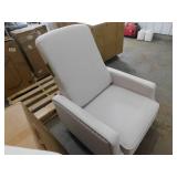 TAYLOR + LOGAN 27.5 W Cream Traditional Upholstered Slim Wingback Recliner with Accent Nail Trim and Push Back Recliner