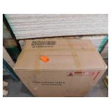 Harper & Bright Designs 27.5 in. Beige Round MDF Coffee Table with Faux Luxury Marble Stone Pattern End Table