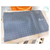 VEVOR Hydraulic Lift Table Cart 330 lbs. Capacity 50 in. Lifting Height Manual Double Scissor Lift Table with 4 Wheels, Orange