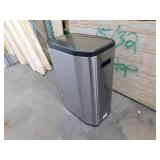 Home Zone Living 13 Gallon Slim Stainless Steel Kitchen Trash Can with CleanAura Odor Control and Soft Close Lid, Silver