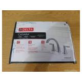 Delta Casara 8 in. Widespread Double Handle Bathroom Faucet in Polished Chrome