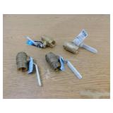 (4) Apollo 3/4 in. x 3/4 in. Forged Brass FIP x FIP Full Port Threaded Ball Valve
