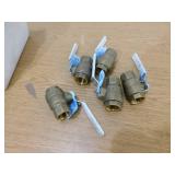 (5) Apollo 3/4 in. x 3/4 in. Forged Brass FIP x FIP Full Port Threaded Ball Valve