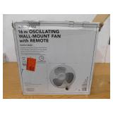 Hampton Bay 16 in. Indoor Wall Mount Fan with Remote