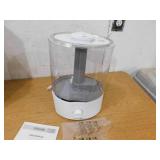 Vissani 1 Gal. Ultrasonic Humidifier 360 Degree Turning Dual Nozzle Cool Mist for Medium Room in White