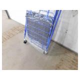 Milwaukee Steel Shopping Cart in Blue with Accessory Basket
