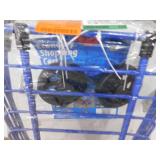 Milwaukee Steel Shopping Cart in Blue with Accessory Basket
