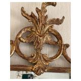 Vintage Italian-Made Rococo Gilt Wall Mirror With Ornate Floral Frame