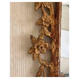 Vintage Italian-Made Rococo Gilt Wall Mirror With Ornate Floral Frame