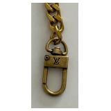Louis Vuitton Gold Tone Chain replacement purse strap with LV Logo Clasp could be used as a necklace