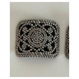 Lot of 2 Marcasite Shoe Clips - Made in France