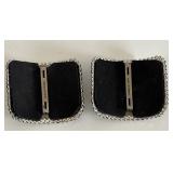 Lot of 2 Marcasite Shoe Clips - Made in France