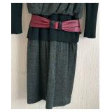 Norma Walters Couture Vintage Dress - Size 10 - Wool Mohair Nylon Blend