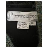 Norma Walters Couture Vintage Dress - Size 10 - Wool Mohair Nylon Blend