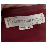 Norma Walters Couture Vintage Dress - Size 10 - Wool Mohair Nylon Blend
