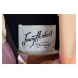 Vintage Couture Johnny Herbert Original Jumpsuit W/ Long Overvest Decor Size 8