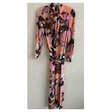 Vintage Couture Johnny Herbert Original Jumpsuit W/ Long Overvest Decor Size 8