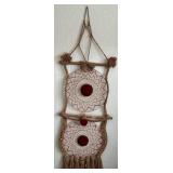 Vintage Rare Large Design DON FREEDMAN Retro Macrame Woven Wall Hanging - 1976