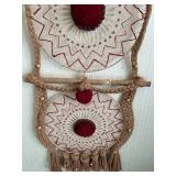 Vintage Rare Large Design DON FREEDMAN Retro Macrame Woven Wall Hanging - 1976