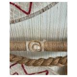 Vintage Rare Large Design DON FREEDMAN Retro Macrame Woven Wall Hanging - 1976