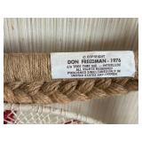 Vintage Rare Large Design DON FREEDMAN Retro Macrame Woven Wall Hanging - 1976