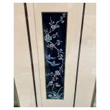 Vintage Asian BLUE BIRD Print in Brass Frame