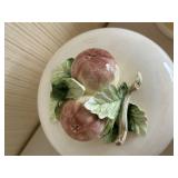 MCM Japan Ceramic Canister Set - 4-Piece with Fruit Knob Lids & Leaves