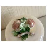 MCM Japan Ceramic Canister Set - 4-Piece with Fruit Knob Lids & Leaves