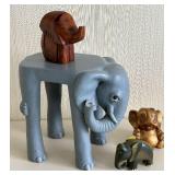 Vintage Elephant Figures Including Matr Boomie - Ethically Made in India (Lot of 4)