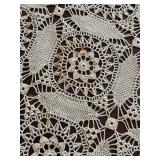 Handmade Crochet Lace Table Runner - Beige Off-White Vintage Pattern