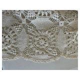 Handmade Crochet Lace Table Runner - Beige Off-White Vintage Pattern