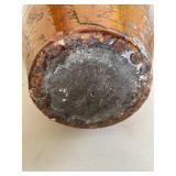 Large Tall Ceramic Jug with Crackle Amber Glaze & Two Handles