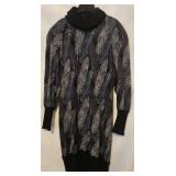 Vintage Hanae Mori Boutique Sweater Dress - Feather Print - Size 12