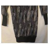 Vintage Hanae Mori Boutique Sweater Dress - Feather Print - Size 12