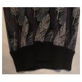 Vintage Hanae Mori Boutique Sweater Dress - Feather Print - Size 12