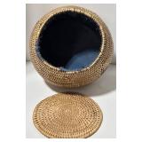 Antique LUMMI Indian Northwest Coast Basket Subtle Remnants of Paint