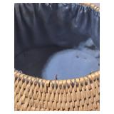 Antique LUMMI Indian Northwest Coast Basket Subtle Remnants of Paint