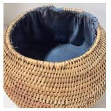 Antique LUMMI Indian Northwest Coast Basket Subtle Remnants of Paint