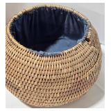 Antique LUMMI Indian Northwest Coast Basket Subtle Remnants of Paint