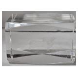 Black Panther Silhouette Paperweight & Lab Dogs 3D Laser Cut Glass Paperweight (2-Piece Set)