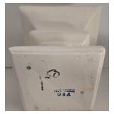 Haeger Planter & Majolica Frog on Lily Pad & Chalkware Cherub